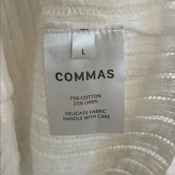 NWT COMMAS cotton linen pointelle knit tank top Australian brand - Picture 7 of 9